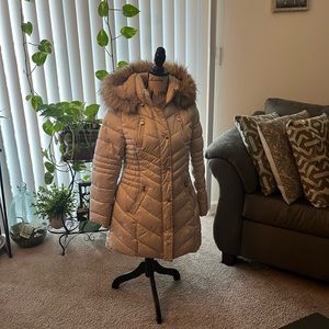 Laundry by Shelli Segal - Women’s Faux-Fur-Trim Hooded Puffer Coat (used)